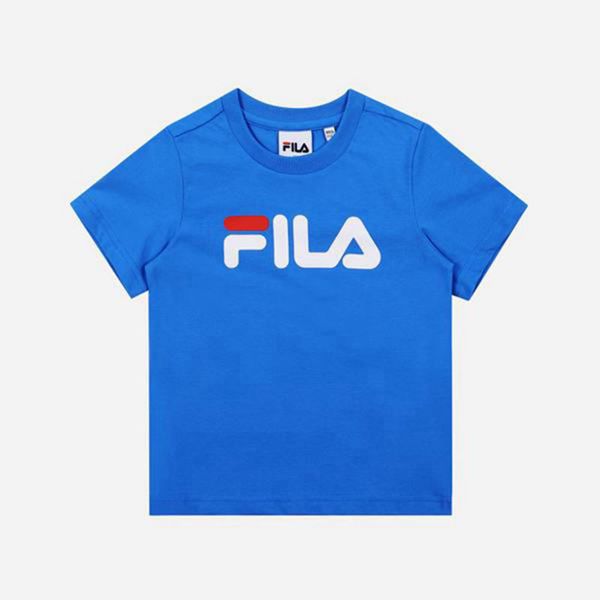 Fila Tričká Detske Modre - Uno Crew Neck S/S Vypredaj - Slovakia 68037-ODKB